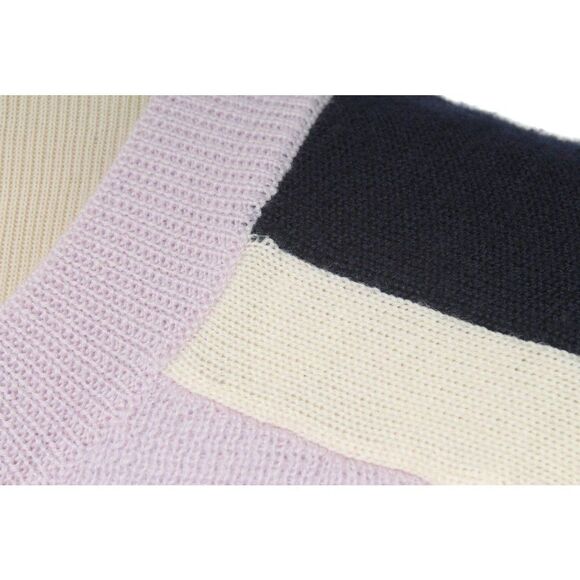 J. CREW Lilac Merino Wool Striped Sleeve Crewneck Sweater Women's Size S - Picture 5 of 8